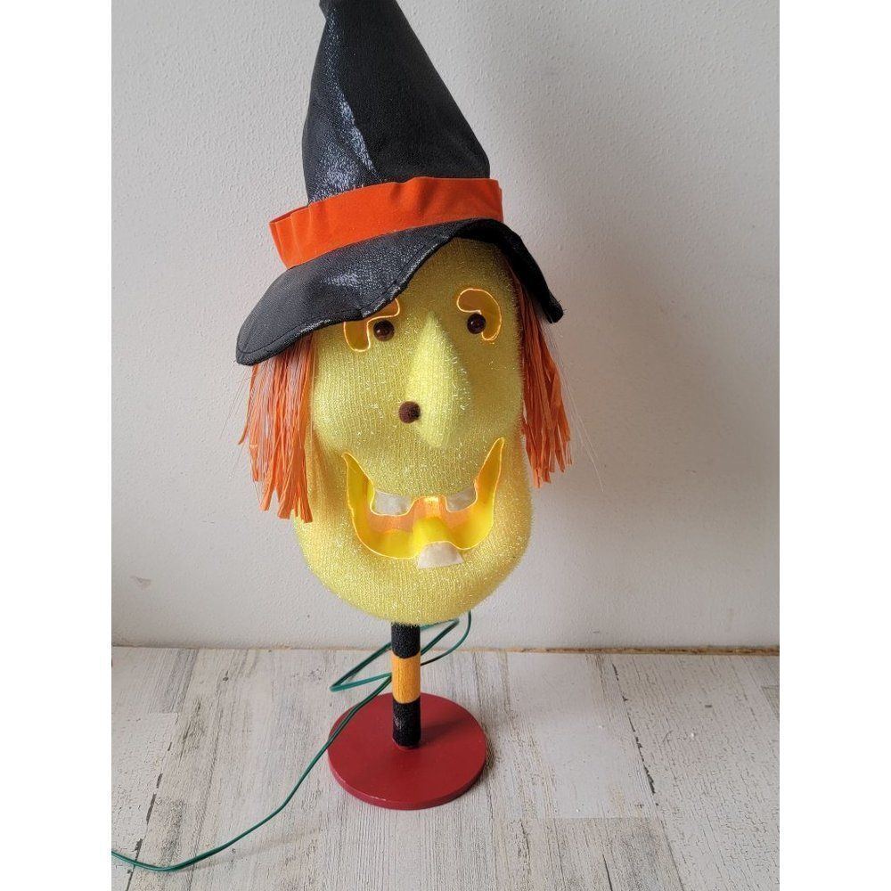 Dept 56 fiber optic Witch head 2003 Halloween home decor - Picture 2 of 11